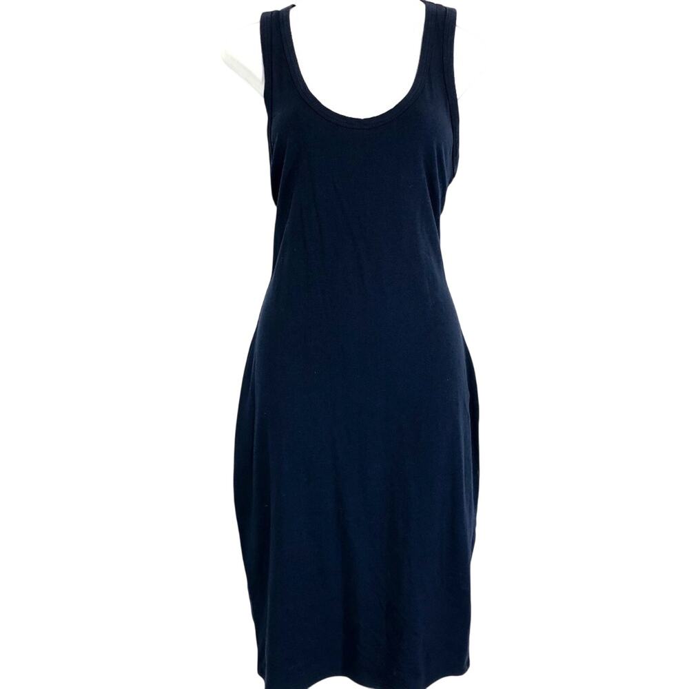 LA CLEF Navy Maternity Knit USA Racerback Dress XL